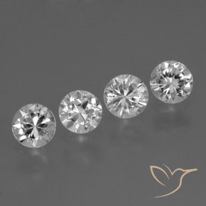 1.63 ct natürliche Klares Weiß Saphir-Edelsteine, Runden, VS
