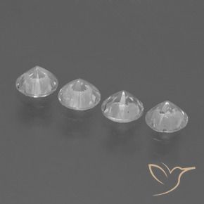 1.63 ct natürliche Klares Weiß Saphir-Edelsteine, Runden, VS