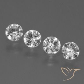 1.52 ct natürliche Klares Weiß Saphir-Edelsteine, Runden, VS