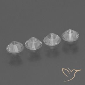 1.52 ct natürliche Klares Weiß Saphir-Edelsteine, Runden, VS