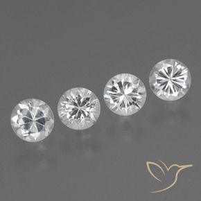 1.59 ct natürliche Weiß Saphir-Edelsteine, Runden, VVS-VS