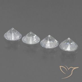 1.59 ct natürliche Weiß Saphir-Edelsteine, Runden, VVS-VS