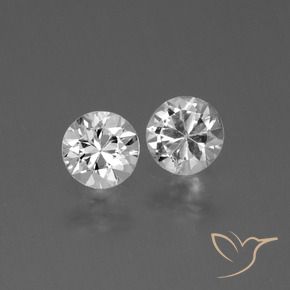 0.71 ct natürliche Klares Weiß Saphir-Edelsteine, Runden, VS