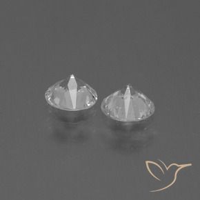 0.71 ct natürliche Klares Weiß Saphir-Edelsteine, Runden, VS