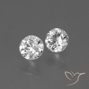 0.74 ct natürliche Klares Weiß Saphir-Edelsteine, Runden, VS