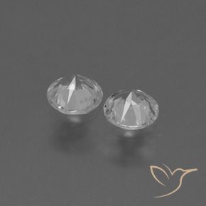 0.74 ct natürliche Klares Weiß Saphir-Edelsteine, Runden, VS