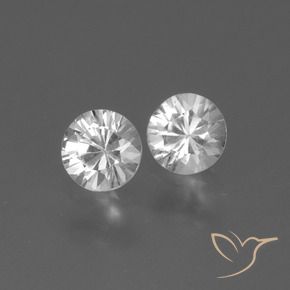 0.83 ct natürliche Klares Weiß Saphir-Edelsteine, Runden, VVS-VS