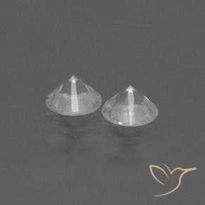 0.83 ct natürliche Klares Weiß Saphir-Edelsteine, Runden, VVS-VS