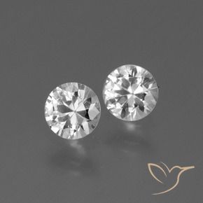 0.79 ct natürliche Klares Weiß Saphir-Edelsteine, Runden, VVS-VS
