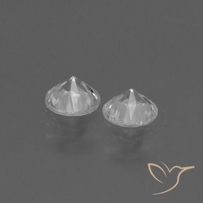 0.79 ct natürliche Klares Weiß Saphir-Edelsteine, Runden, VVS-VS
