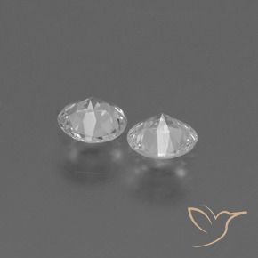 0.69 ct natürliche Klares Weiß Saphir-Edelsteine, Runden, VS