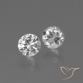 0.75 ct natürliche Klares Weiß Saphir-Edelsteine, Runden, VVS-VS