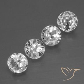 1.39 ct natürliche Klares Weiß Saphir-Edelsteine, Runden, VS
