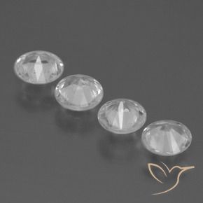 1.39 ct natürliche Klares Weiß Saphir-Edelsteine, Runden, VS