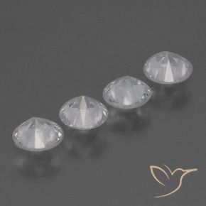 1.44 ct natürliche Klares Weiß Saphir-Edelsteine, Runden, VS