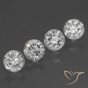 1.51 ct natürliche Weiß Saphir-Edelsteine, Runden, VS