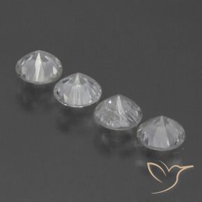 1.51 ct natürliche Weiß Saphir-Edelsteine, Runden, VS