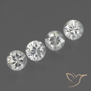 1.77 ct natürliche Weiß Saphir-Edelsteine, Runden, VS