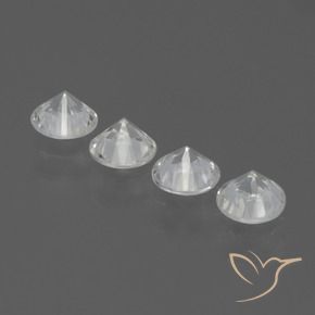 1.77 ct natürliche Weiß Saphir-Edelsteine, Runden, VS