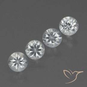 1.60 ct natürliche Weiß Saphir-Edelsteine, Runden, VVS-VS