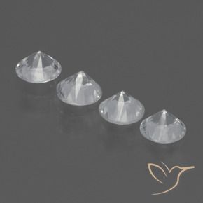 1.60 ct natürliche Weiß Saphir-Edelsteine, Runden, VVS-VS