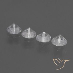 1.65 ct natürliche Klares Weiß Saphir-Edelsteine, Runden, VVS-VS