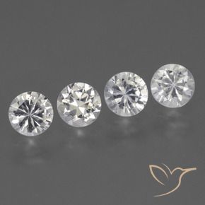 1.71 ct natürliche Weiß Saphir-Edelsteine, Runden, VVS-VS