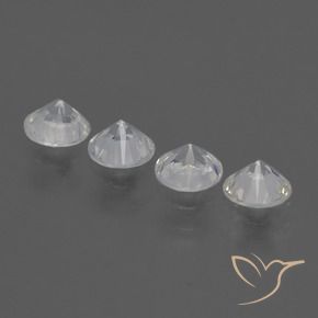 1.71 ct natürliche Weiß Saphir-Edelsteine, Runden, VVS-VS