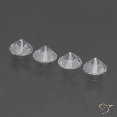 1.58 ct natürliche Weiß Saphir-Edelsteine, Runden, VS