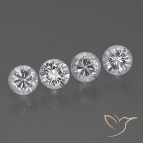 1.55 ct natürliche Weiß Saphir-Edelsteine, Runden, VS