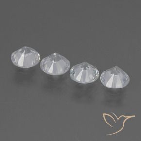 1.55 ct natürliche Weiß Saphir-Edelsteine, Runden, VS