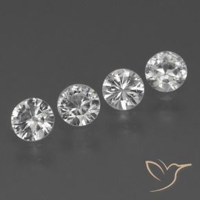 1.59 ct natürliche Weiß Saphir-Edelsteine, Runden, VS