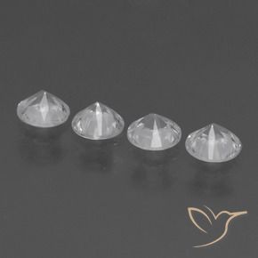1.59 ct natürliche Weiß Saphir-Edelsteine, Runden, VS