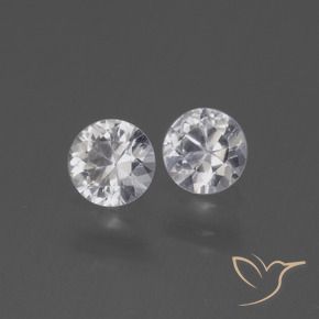 0.75 ct natürliche Klares Weiß Saphir-Edelsteine, Runden, VS