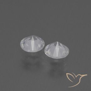 0.78 ct natürliche Klares Weiß Saphir-Edelsteine, Runden, VS