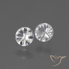 0.76 ct natürliche Weiß Saphir-Edelsteine, Runden, VS