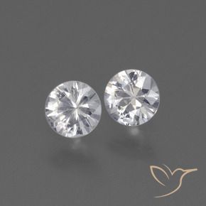 0.76 ct natürliche Weiß Saphir-Edelsteine, Runden, VS