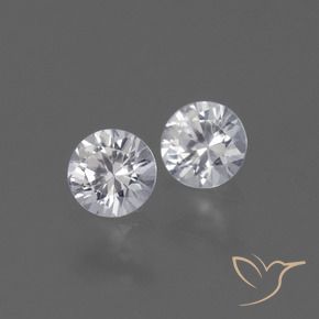 0.81 ct natürliche Weiß Saphir-Edelsteine, Runden, VVS-VS