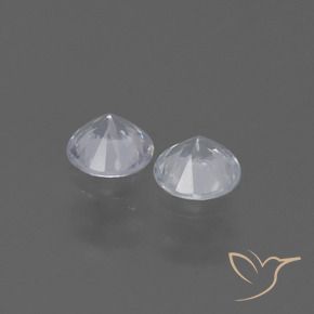 0.81 ct natürliche Weiß Saphir-Edelsteine, Runden, VVS-VS