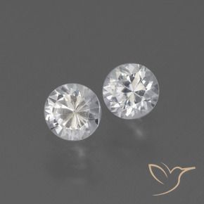 0.84 ct natürliche Weiß Saphir-Edelsteine, Runden, VVS-VS