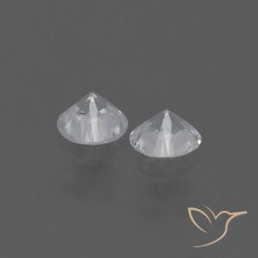 0.84 ct natürliche Weiß Saphir-Edelsteine, Runden, VVS-VS