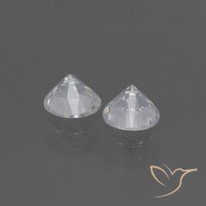 0.94 ct natürliche Weiß Saphir-Edelsteine, Runden, VVS-VS