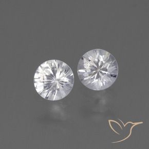 0.81 ct natürliche Klares Weiß Saphir-Edelsteine, Runden, VVS-VS