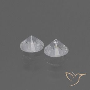 0.81 ct natürliche Klares Weiß Saphir-Edelsteine, Runden, VVS-VS