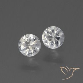 0.76 ct natürliche Klares Weiß Saphir-Edelsteine, Runden, VVS-VS