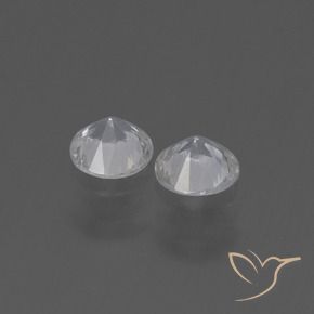 0.76 ct natürliche Klares Weiß Saphir-Edelsteine, Runden, VVS-VS