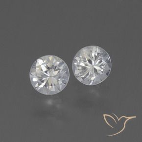 0.84 ct natürliche Weiß Saphir-Edelsteine, Runden, VVS-VS