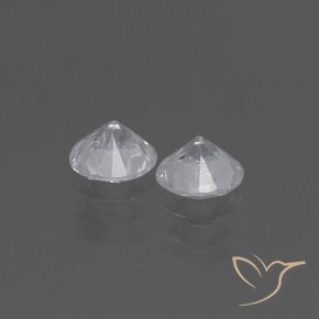 0.84 ct natürliche Weiß Saphir-Edelsteine, Runden, VVS-VS