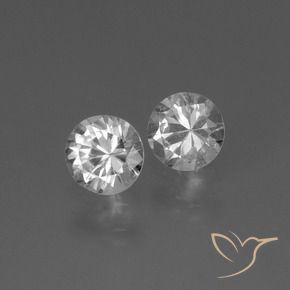 0.78 ct natürliche Klares Weiß Saphir-Edelsteine, Runden, VS