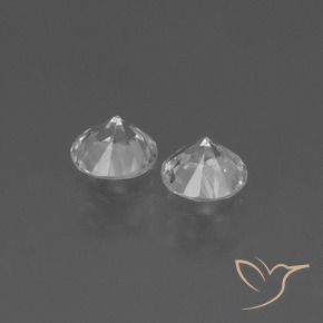 0.78 ct natürliche Klares Weiß Saphir-Edelsteine, Runden, VS